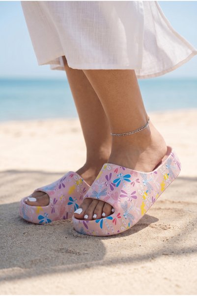 Elyenshia Women's Slippers 001215 Powder Butterfly