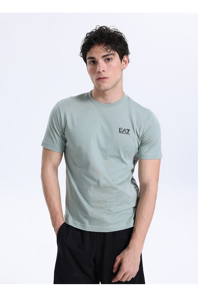Gray Men's Slim Fit Logo Printed T-Shirt Train Core Id Tee