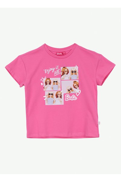 Fuchsia Girls' Printed T-Shirt Brb6Sg-Tst6434