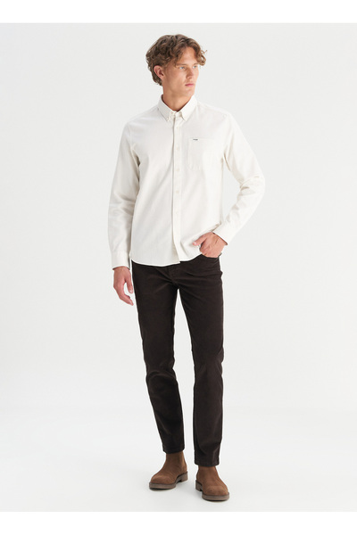 Brown Men's Slim Fit Chino Pants Mw12Sech31 Brown Chino Pants