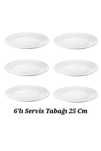 Quality сет од 6 чинии за сервирање 25 cm чинија за сервирање калено стакло