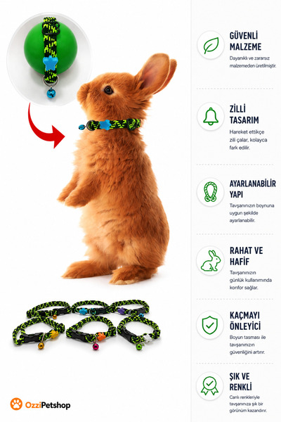 Поводник за зајак Holland Lop прилагодлив мек и удобен поводник за миленичиња