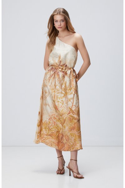 Limited Yellow Silk Blend Dress