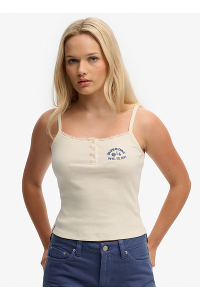 White Women's Embroidered Undershirt W6012154A