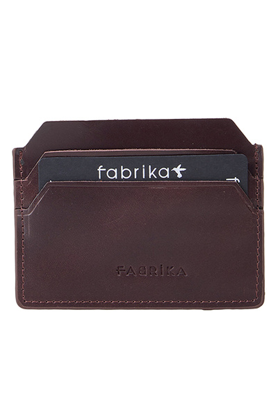 Brown Women's Card Holder Frk 325 Anl Leather