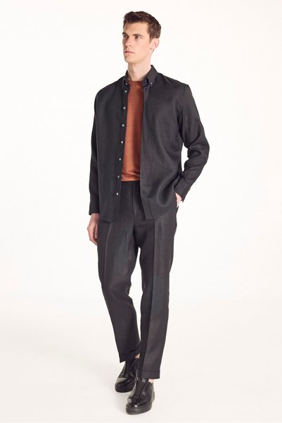 Black Men's Comfort Fit Shirt Tbmrsh2034