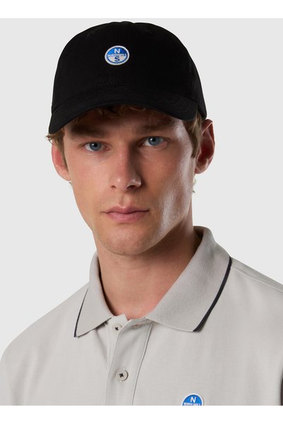 Black Men's Logo Printed Hat Ns0000623398