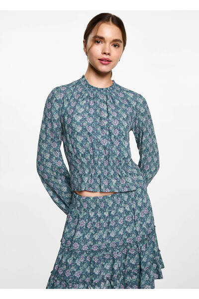 Print ruffle skirt