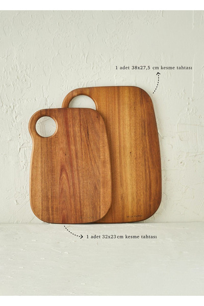 Allison Set of 2 Acacia Cutting Boards Natural