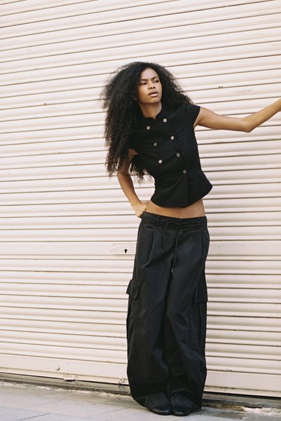 Poplin Cargo Pants