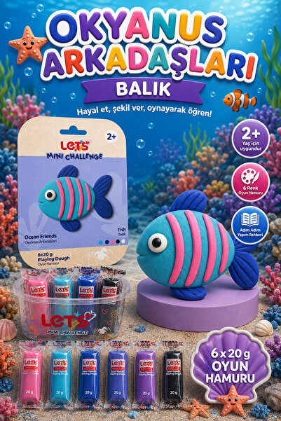 Mini Challenge 5 бои Ocean Friends риба пластелин 120g