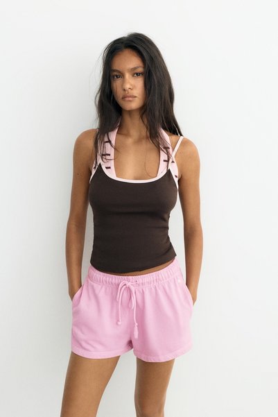 Elastic Waist Sports Shorts