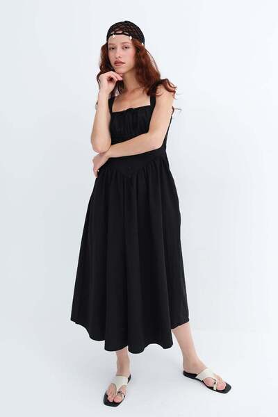 Square Neck Midi Dress E0020