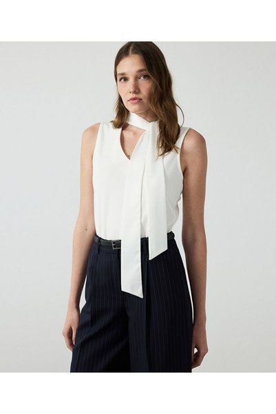 Satin Mix Scarf T-Shirt