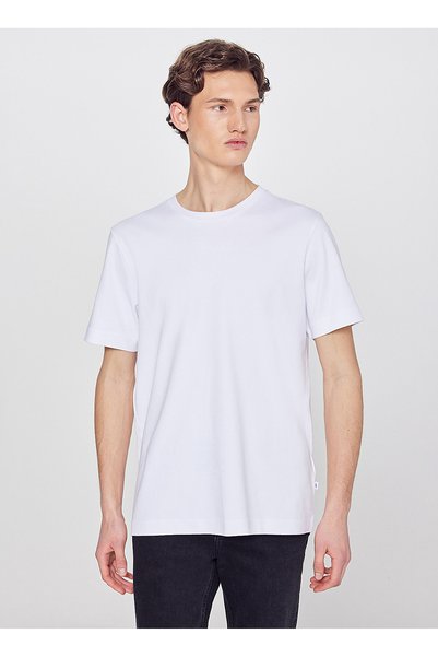 White Men's Regular Fit T-Shirt L2520112102 Men's Basic T-Shirt