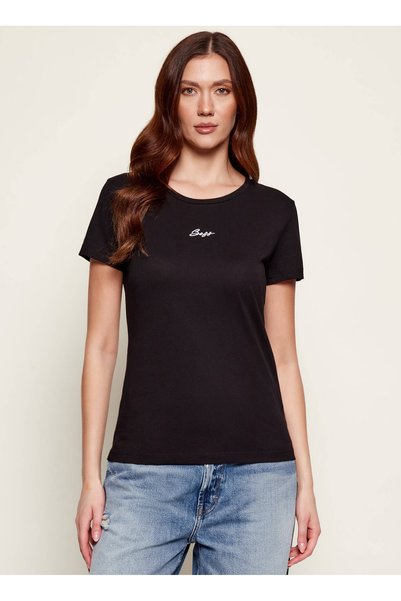 Crew Neck Black Women's T-Shirt 50554696