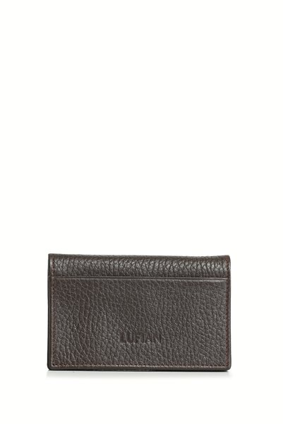 Cate Men's Leather Card Holder Brown