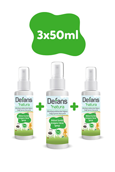 Natura заштитен спреј за тело со билни состојки пакување од 3