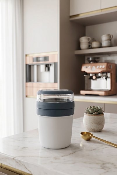Take'N Go Ready-To-Use Portable Yogurt Muesli Storage Container with Lid and Practical Spoon 650 ml