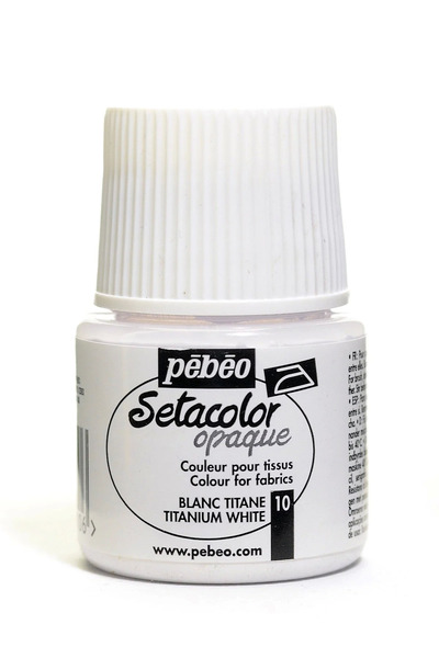 Setacolor непроѕирна боја за ткаенина 45ml 10 титаниум бела