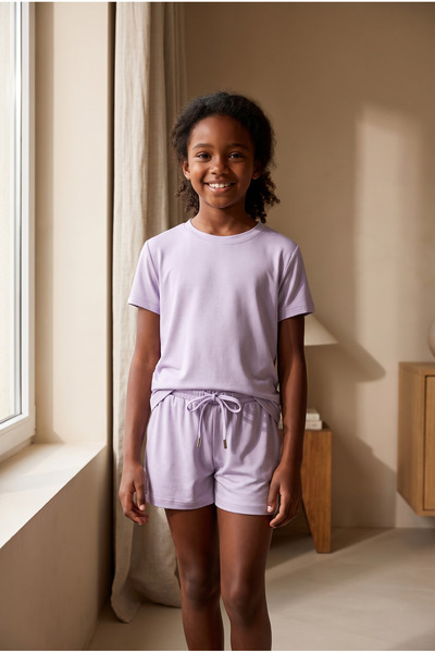 Girl's Basic Modal T-Shirt Lilac