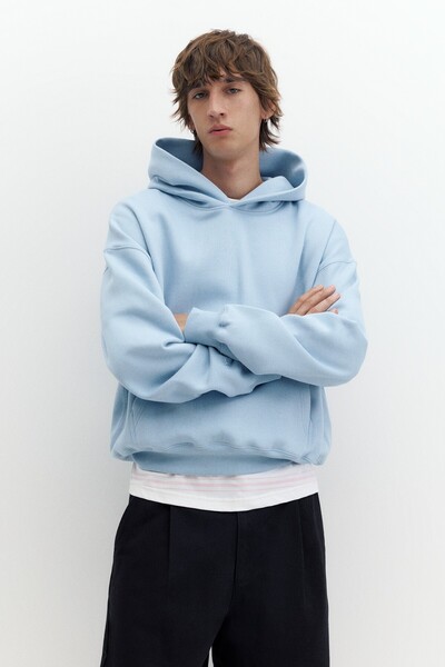 Boxy Sweatshirt with Hood