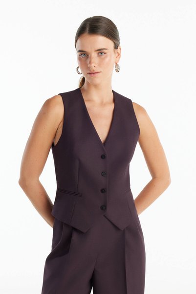 Burgundy Women's Inflatable Vest Tbwrjc1020-1