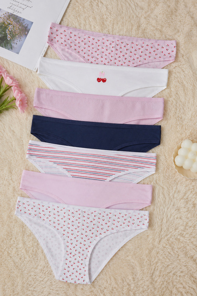 Women's 7-Pack Patterned Cotton Lycra Panties