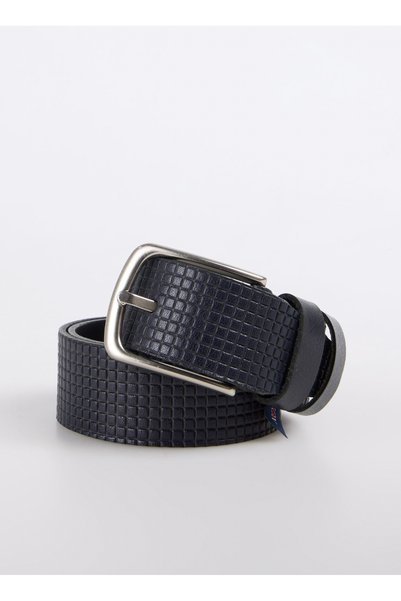 Navy Blue Men's Belt 62 Alt 6002-4 cm D