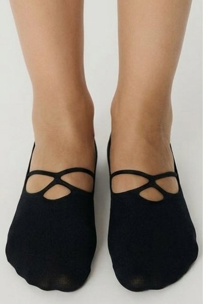 Premium - Black Standard Size Ballerina Socks