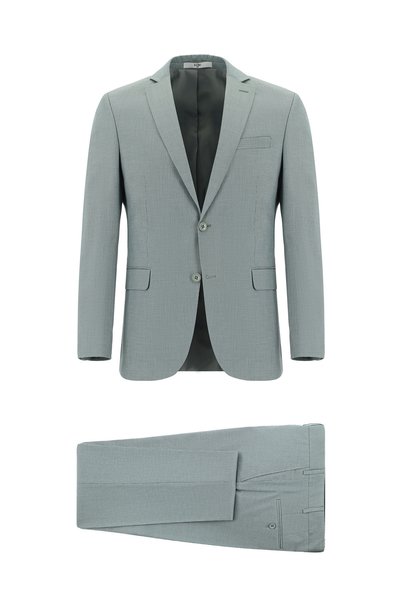 6 Drop Regular Fit Standard Cut Patterned Suit
