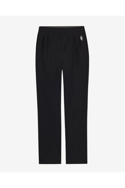 W Micro Wide Leg Pant Women's Black Trousers S2510121-3817
