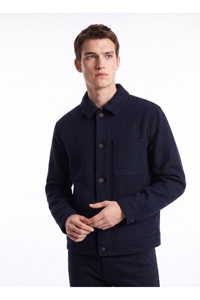 Navy Blue Men's Slim Fit Jacket F6WM-MNT 2111