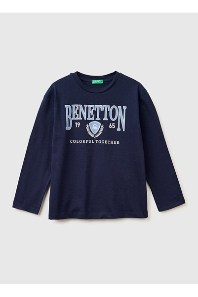 Navy Blue Boys' Printed T-Shirt 3I1Xc10S2