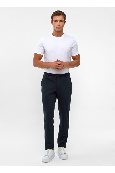 Navy Blue Men's Slim Fit Trousers B34T31001