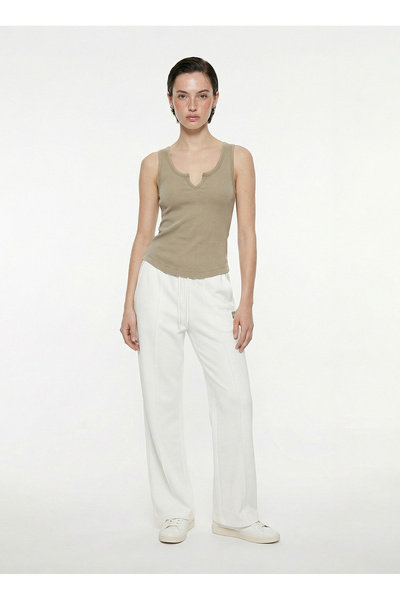 D6Sl-Ea3542 White Relaxed Women's Sweatpants