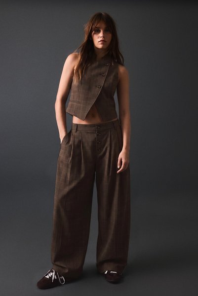 Pants with Side Pleats