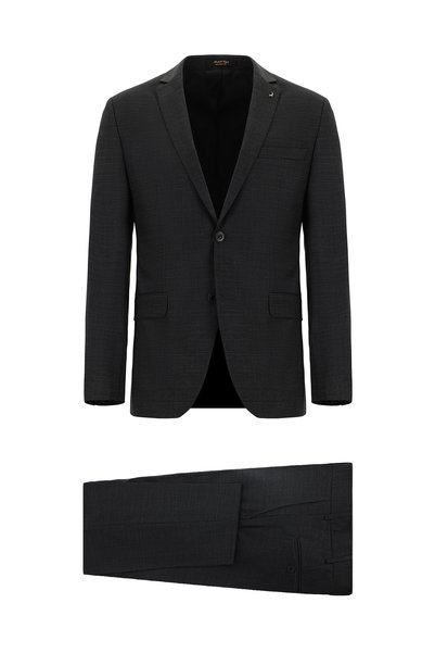 7 Drop Super Slim Fit Extra Narrow Cut Wool Patterned Suit