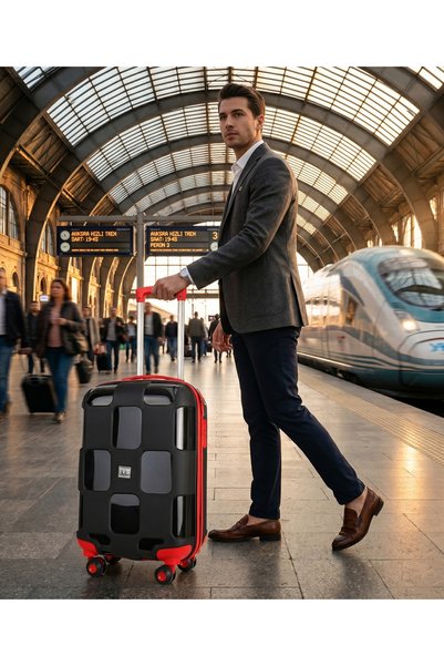 Unisex Lockable Durable Suitcase Large - Medium - Cabin Size Travel Bag (the Size You Choose Will Be Sent)