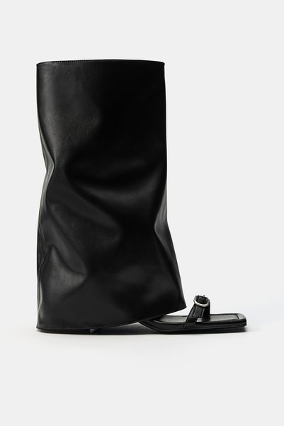 Botin Style Heeled Sandals