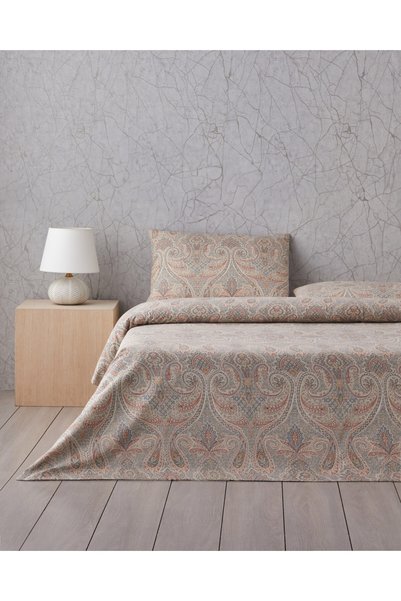Boho Chic Cotton Double Duvet Cover Set 200X220 cm Beige