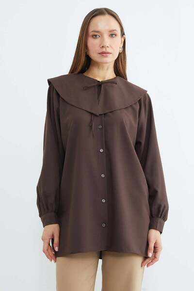 Fullamodest Baby Collar Balloon Sleeve Tunic
