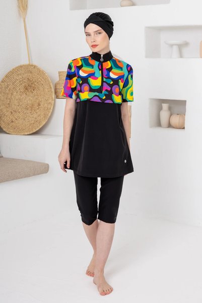 261609 Women's Short Sleeve Hijab Swimsuit