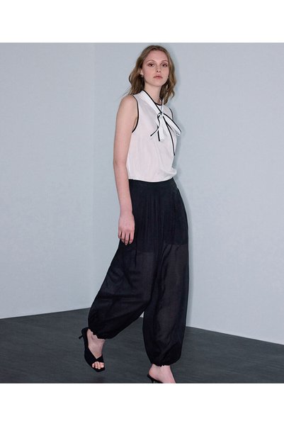 Elastic Waist Balloon Fit Pants