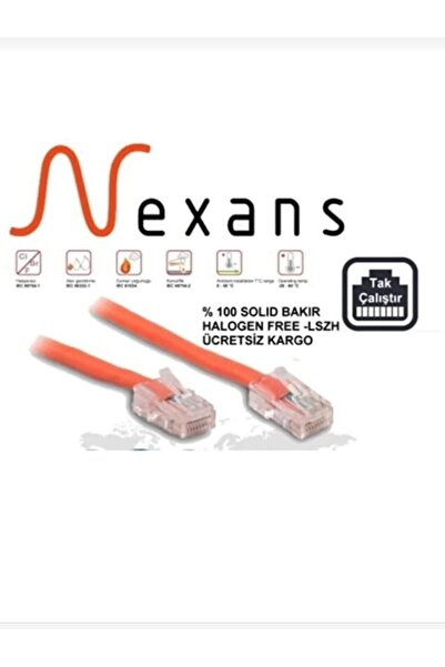45 метри Cat6 податочен кабел H.free портокалова боја Patch Cord