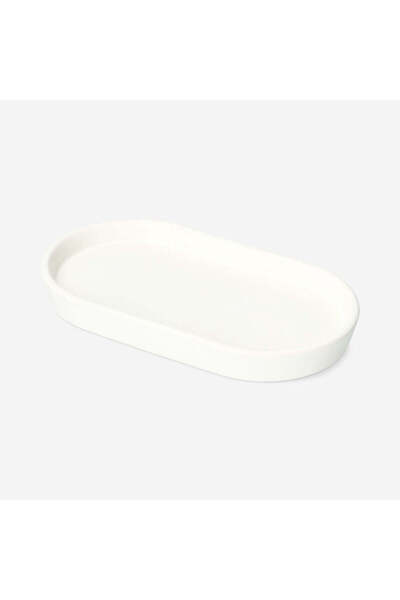 White Decorative Ceramic Plate 18 cm
