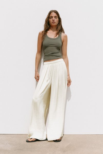 Satin Wide Leg Pants