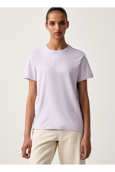 Purple Women's Crew Neck T-Shirt Lv044G200Gvfj
