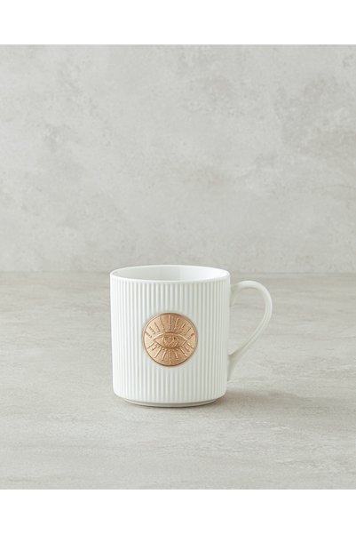 Goldie Eye New Bone China Christmas Mug 370 ml White-Gold