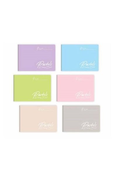 Pastels 25X35 32 Sheets Plastic Cover Drawing Notebook Mixed Color